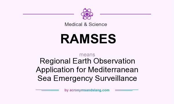 What does RAMSES mean? It stands for Regional Earth Observation Application for Mediterranean Sea Emergency Surveillance
