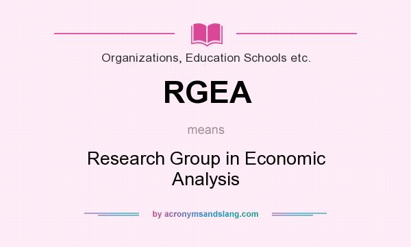 What does RGEA mean? It stands for Research Group in Economic Analysis