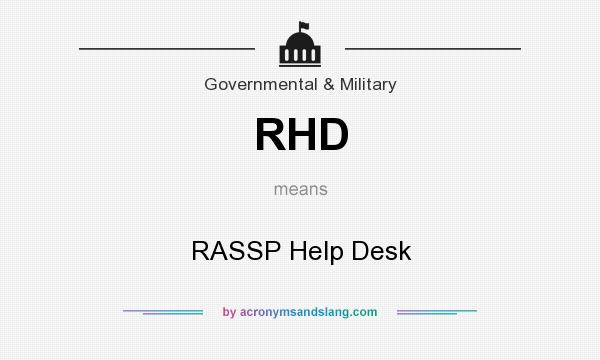 What does RHD mean? It stands for RASSP Help Desk