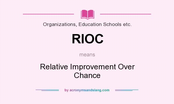 What does RIOC mean? It stands for Relative Improvement Over Chance