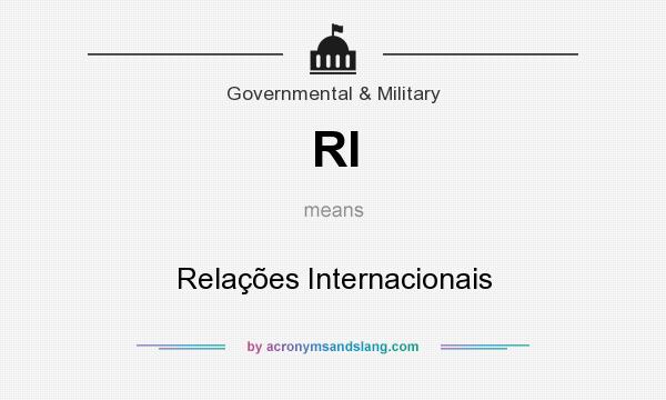 What does RI mean? It stands for Relações Internacionais