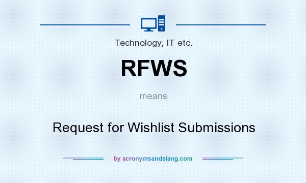 What does RFWS mean? It stands for Request for Wishlist Submissions