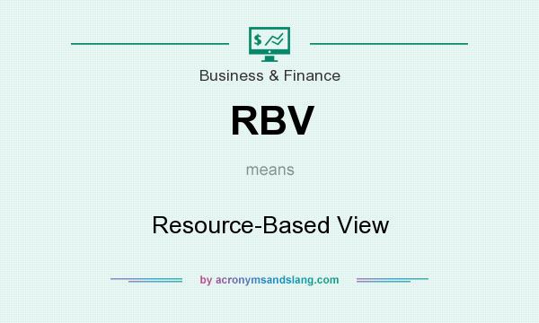 What does RBV mean? It stands for Resource-Based View