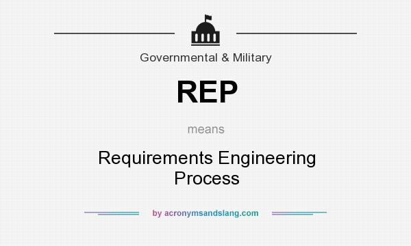 What does REP mean? It stands for Requirements Engineering Process