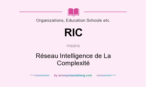 What does RIC mean? It stands for Réseau Intelligence de La Complexité