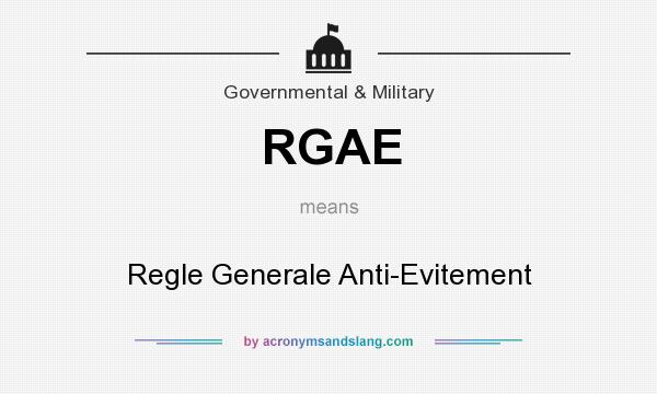 What does RGAE mean? It stands for Regle Generale Anti-Evitement