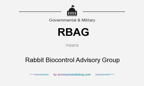 What does RBAG mean? It stands for Rabbit Biocontrol Advisory Group