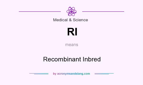 What does RI mean? It stands for Recombinant Inbred