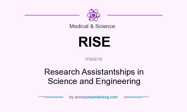 What does RISE mean? It stands for Research Assistantships in Science and Engineering