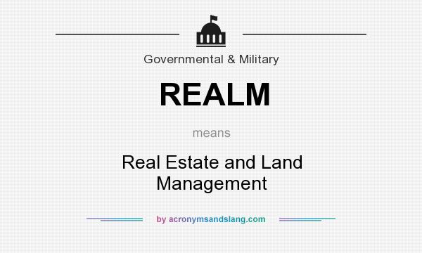 What does REALM mean? It stands for Real Estate and Land Management