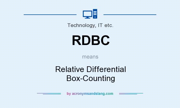 What does RDBC mean? It stands for Relative Differential Box-Counting