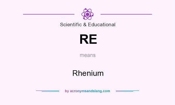 What does RE mean? It stands for Rhenium