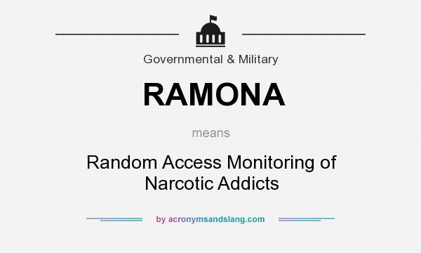 What does RAMONA mean? It stands for Random Access Monitoring of Narcotic Addicts