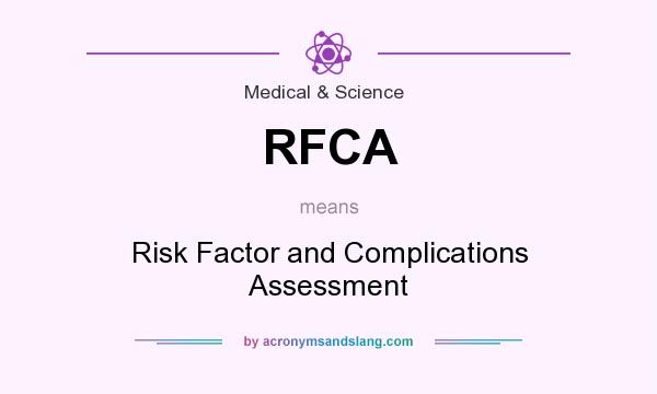 What does RFCA mean? It stands for Risk Factor and Complications Assessment