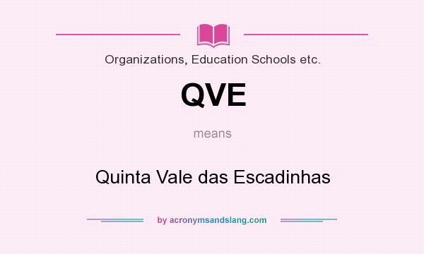 What does QVE mean? It stands for Quinta Vale das Escadinhas
