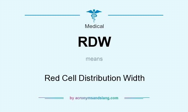 What does RDW mean? It stands for Red Cell Distribution Width