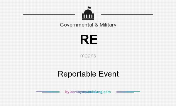 What does RE mean? It stands for Reportable Event