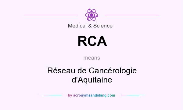 What does RCA mean? It stands for Réseau de Cancérologie d`Aquitaine