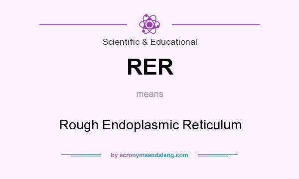 What does RER mean? It stands for Rough Endoplasmic Reticulum
