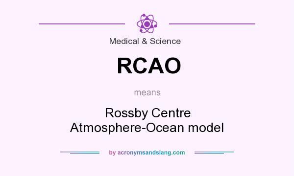 What does RCAO mean? It stands for Rossby Centre Atmosphere-Ocean model