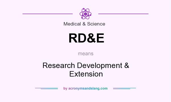 What does RD&E mean? It stands for Research Development & Extension