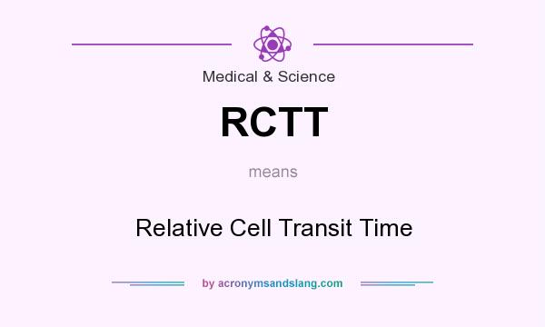 What does RCTT mean? It stands for Relative Cell Transit Time