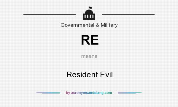 What does RE mean? It stands for Resident Evil