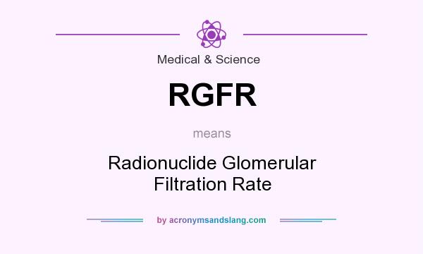 What does RGFR mean? It stands for Radionuclide Glomerular Filtration Rate