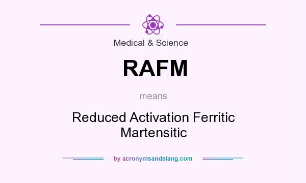 What does RAFM mean? It stands for Reduced Activation Ferritic Martensitic
