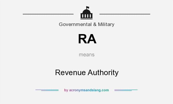 What does RA mean? It stands for Revenue Authority