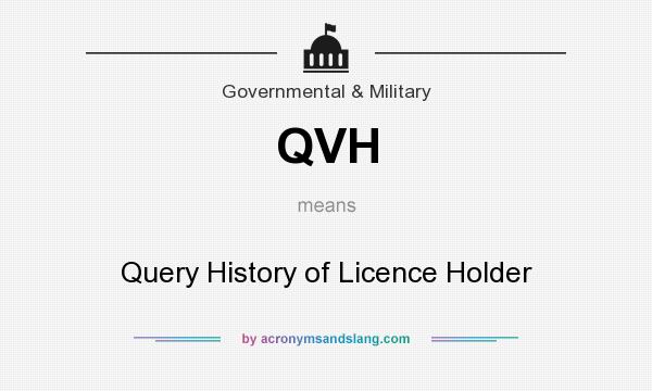 What does QVH mean? It stands for Query History of Licence Holder