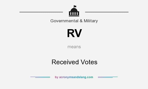What does RV mean? It stands for Received Votes