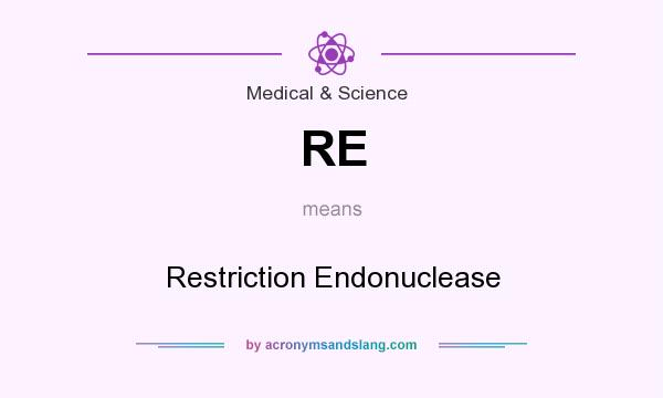 What does RE mean? It stands for Restriction Endonuclease