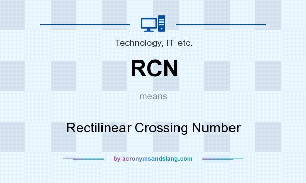 What does RCN mean? It stands for Rectilinear Crossing Number