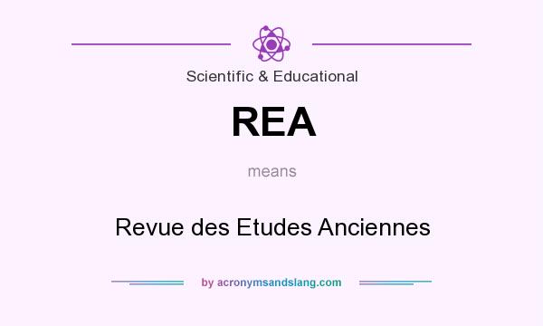 What does REA mean? It stands for Revue des Etudes Anciennes