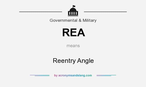 What does REA mean? It stands for Reentry Angle