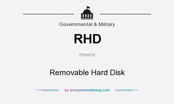 What does RHD mean? It stands for Removable Hard Disk