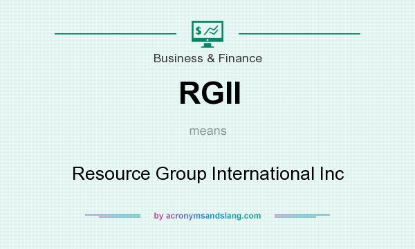 What does RGII mean? It stands for Resource Group International Inc