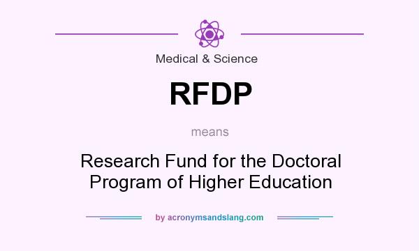 What does RFDP mean? It stands for Research Fund for the Doctoral Program of Higher Education