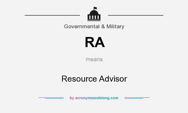 What does RA mean? It stands for Resource Advisor
