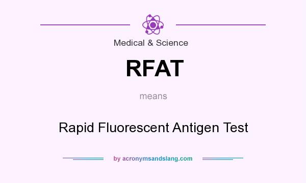 What does RFAT mean? It stands for Rapid Fluorescent Antigen Test
