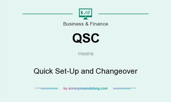 What does QSC mean? It stands for Quick Set-Up and Changeover