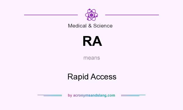 What does RA mean? It stands for Rapid Access