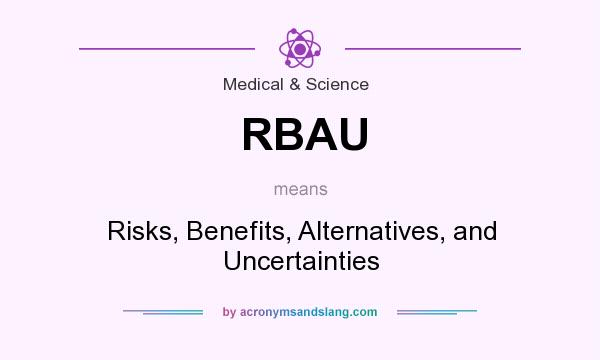 What does RBAU mean? It stands for Risks, Benefits, Alternatives, and Uncertainties