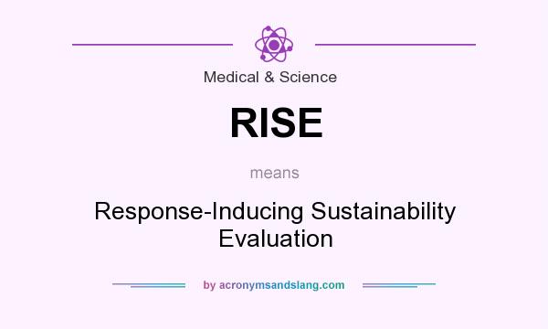 What does RISE mean? It stands for Response-Inducing Sustainability Evaluation