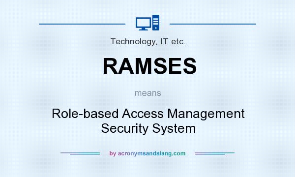 What does RAMSES mean? It stands for Role-based Access Management Security System