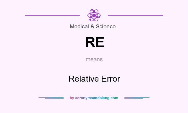 What does RE mean? It stands for Relative Error