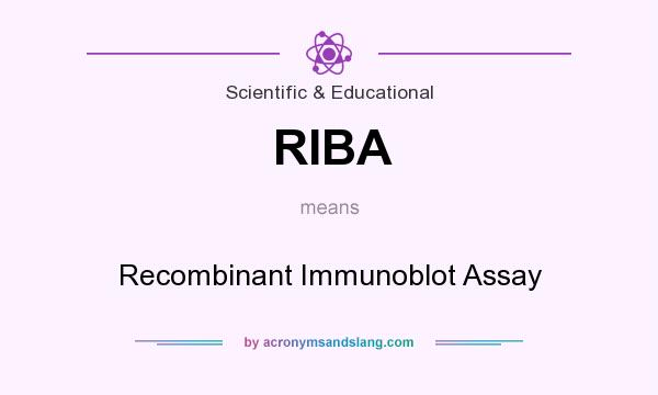 What does RIBA mean? It stands for Recombinant Immunoblot Assay