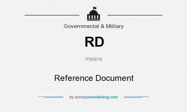 What does RD mean? It stands for Reference Document