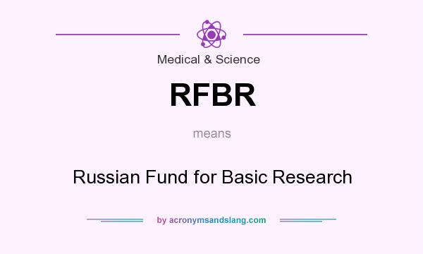 What does RFBR mean? It stands for Russian Fund for Basic Research